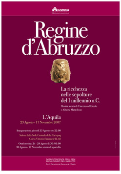 Cartellone pubblicitario CARISPAQ 'REGINE D'ABRUZZO' 70x100 cm
