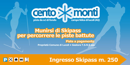 Pannello segnaletico CENTOMONTI 200X100 cm