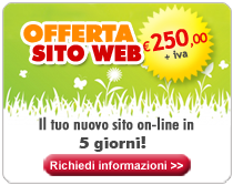offerta sito web da euro 390,00 + iva